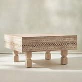 Heritage Heirlooms Solid Mango Wood Hand Carved Coffee table